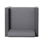 Outdoor Acacia Wood Club Chairs w/ Cushions, Patio Chairs Set of 2