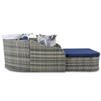 Outdoor Adjustable Canopy Sunbed Loveseat Set