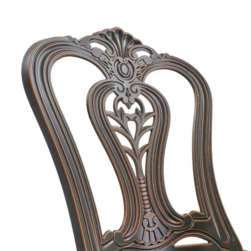 Set of 2 Cast Aluminum Bistro Chairs