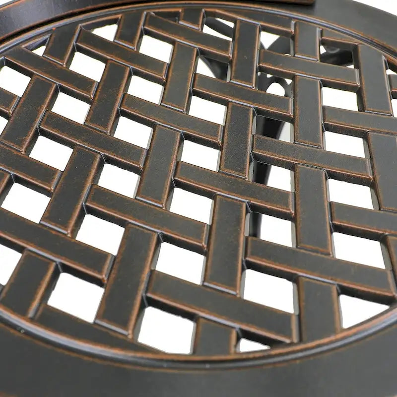 Set of 2 Cast Aluminum Bistro Chairs