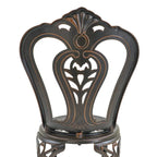 Set of 2 Cast Aluminum Bistro Chairs