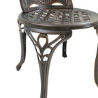 Set of 2 Cast Aluminum Bistro Chairs