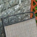 Outdoor Glider Chairs with Coffee Table, Patio 2-Seat Rocking Chair Swing with Breathable Sling