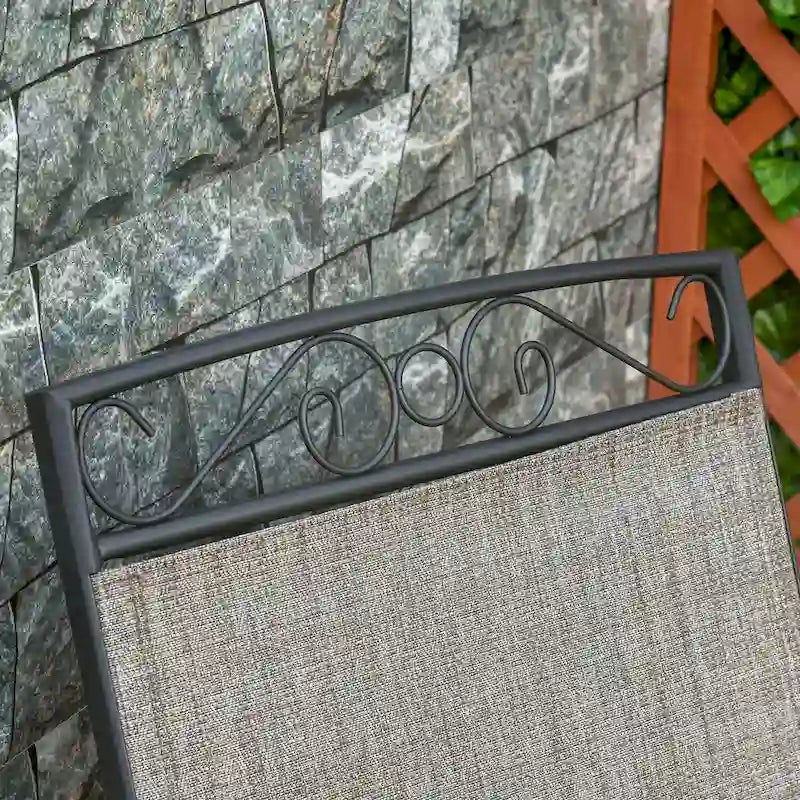 Outdoor Glider Chairs with Coffee Table, Patio 2-Seat Rocking Chair Swing with Breathable Sling