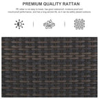 Rattan Rocker Chairs with High Back - Brown