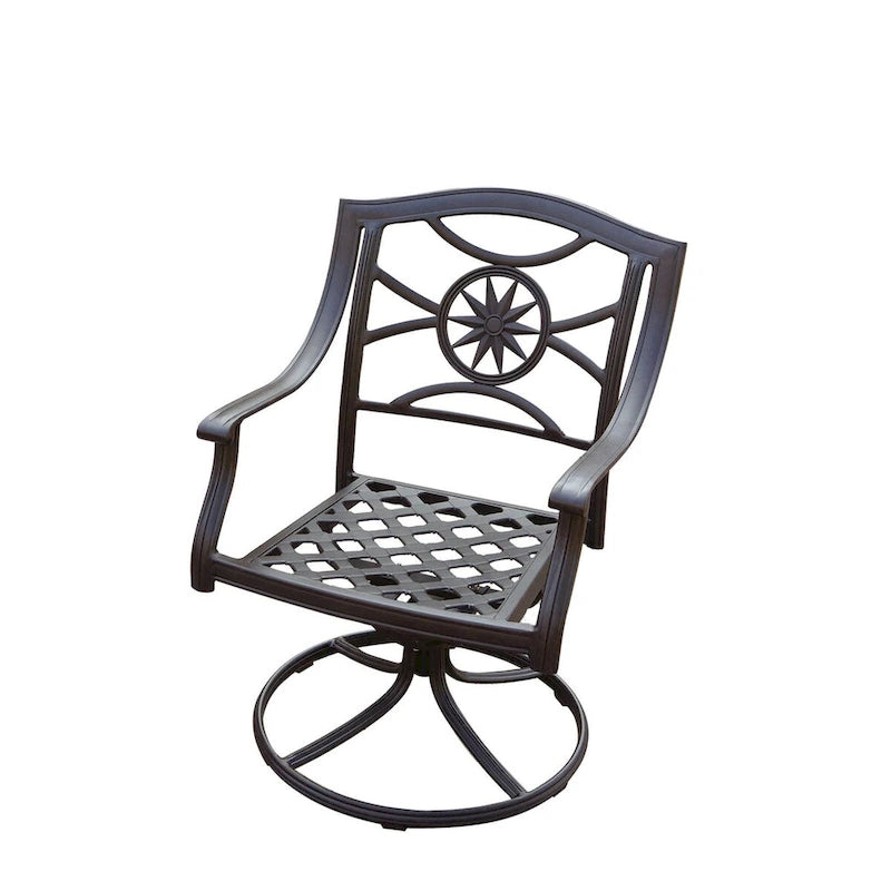 Ten Star 11-Piece Patio Dining Set (with 2 Swivel Rockers) with Cushions and 42 x 92/ 42 x 120 Rectangular Extension Table