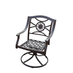 Ten Star 11-Piece Patio Dining Set (with 2 Swivel Rockers) with Cushions and 42 x 92/ 42 x 120 Rectangular Extension Table