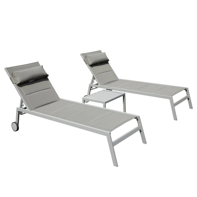 Outdoor Patio Chaise Lounge Set of 3