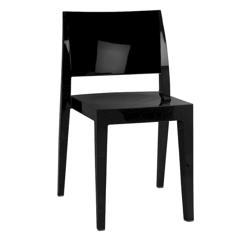 WRGHOME Modern Stacking Patio Dining Side Chair Indoor/Outdoor (Set of 2) - 31.10 H X 19.29 W X 19.68 D