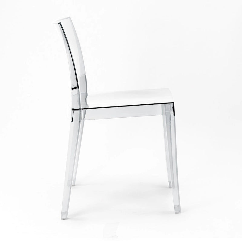 WRGHOME Modern Stacking Patio Dining Side Chair Indoor/Outdoor (Set of 2) - 31.10 H X 19.29 W X 19.68 D