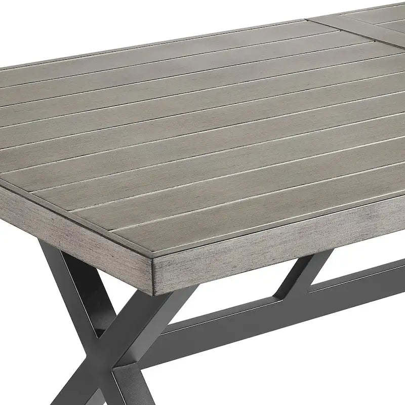 Outdoor Patio Wicker Furniture Dining Set with Arm Chairs and Table