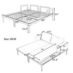 Outdoor Patio Daybed with Acacia Wood Side Spaces