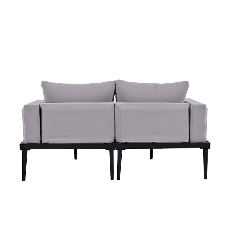 Outdoor Patio Daybed with Acacia Wood Side Spaces