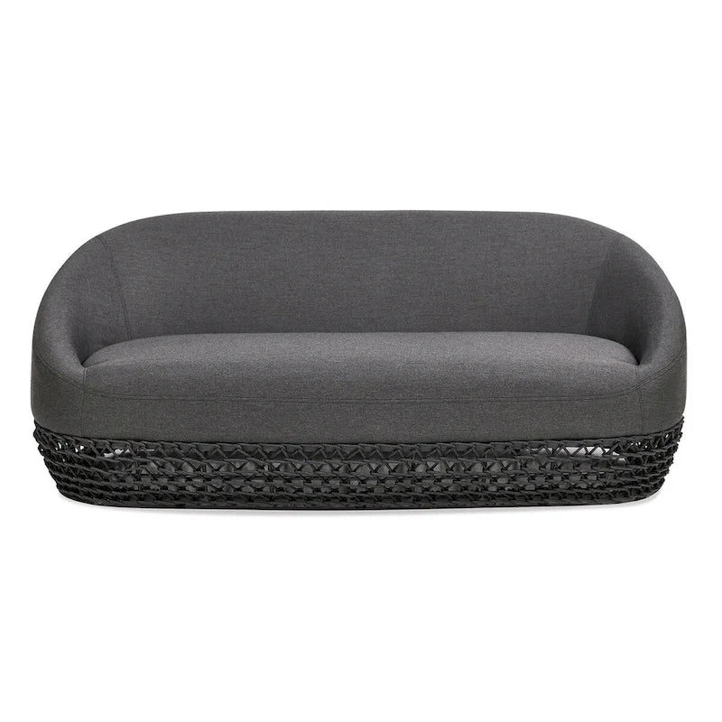 Willow 3-Piece Upholstered Rope Woven Patio Deep Seating Conversation Set
