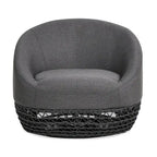 Willow 3-Piece Upholstered Rope Woven Patio Deep Seating Conversation Set