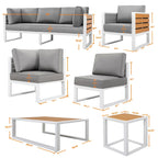 Outdoor Sofa Set, Tables, Outdoor Aluminum Sofa Set