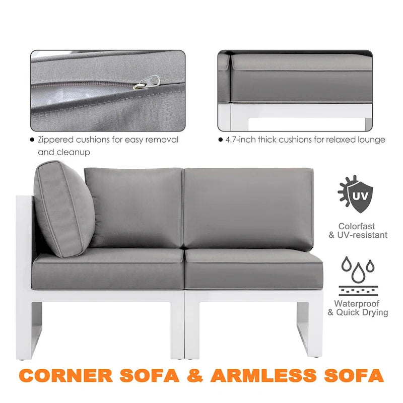 Outdoor Sofa Set, Tables, Outdoor Aluminum Sofa Set