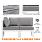 Outdoor Sofa Set, Tables, Outdoor Aluminum Sofa Set