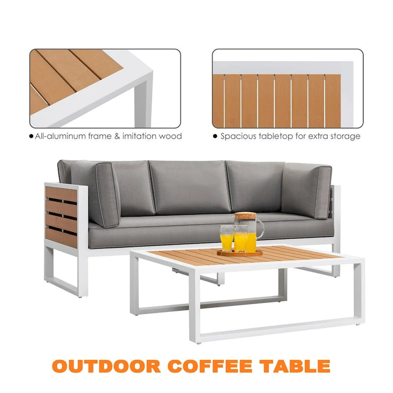 Outdoor Sofa Set, Tables, Outdoor Aluminum Sofa Set