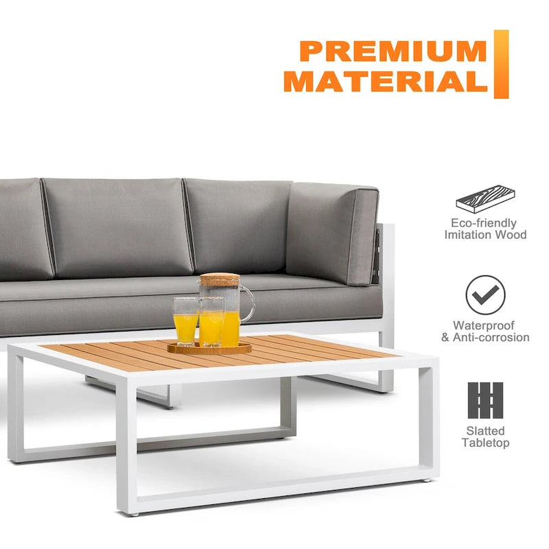 Outdoor Sofa Set, Tables, Outdoor Aluminum Sofa Set
