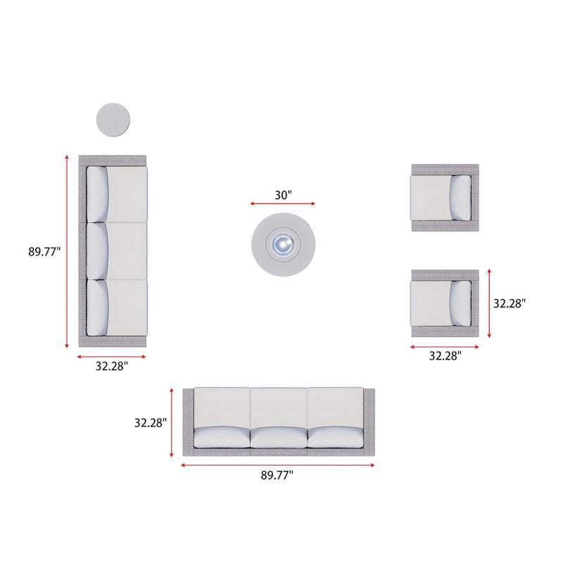 Avalon 10-Piece Fire Seating Set