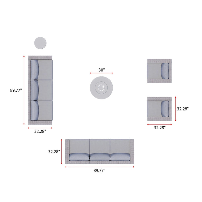 Avalon 10-Piece Fire Seating Set