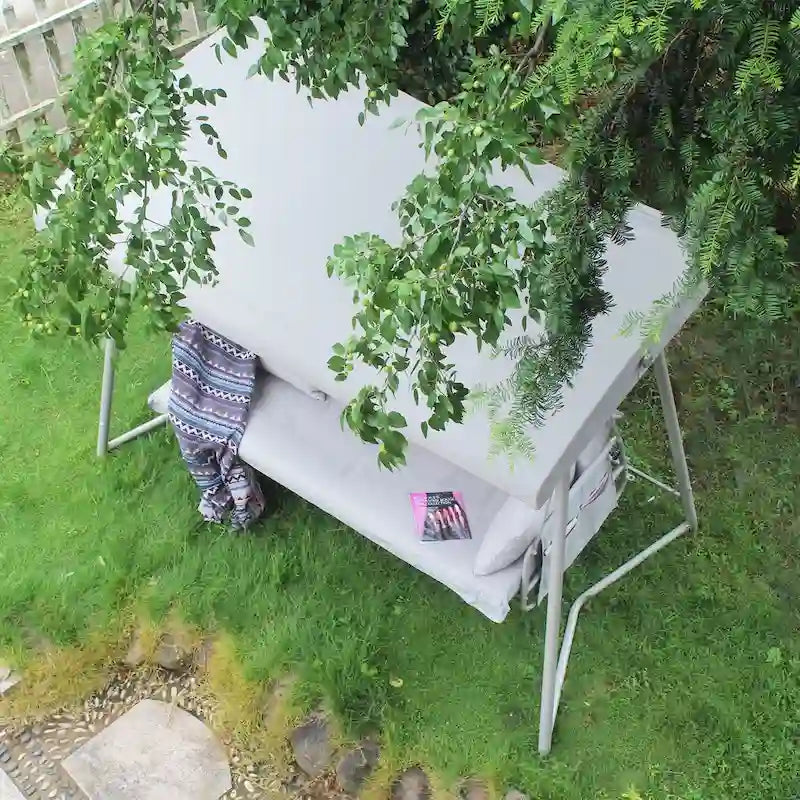 Outdoor Swing Bed with Canopy