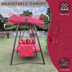 Outdoor Swing Bed with Canopy