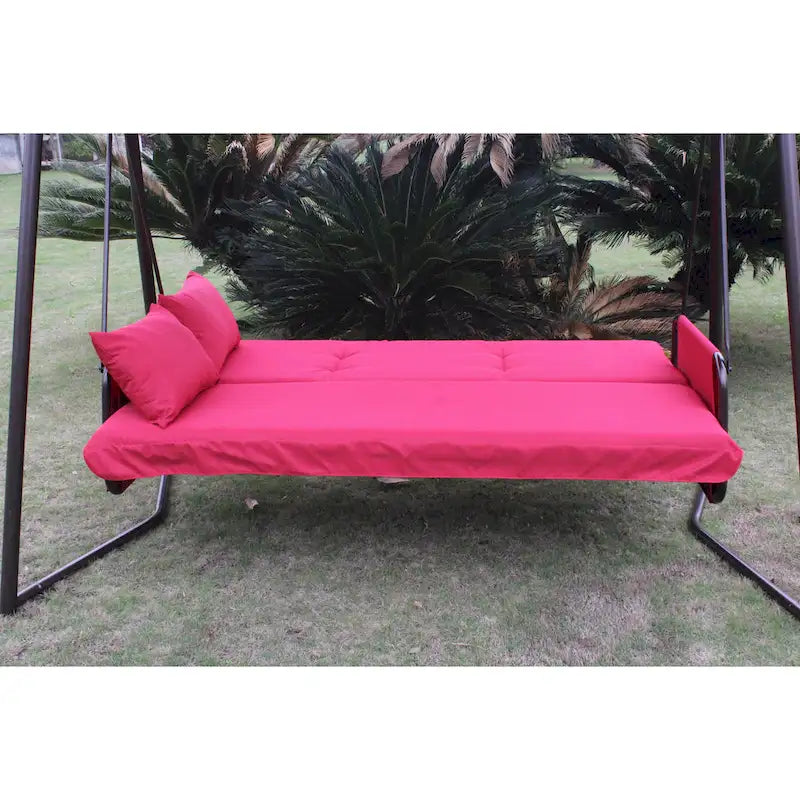 Outdoor Swing Bed with Canopy