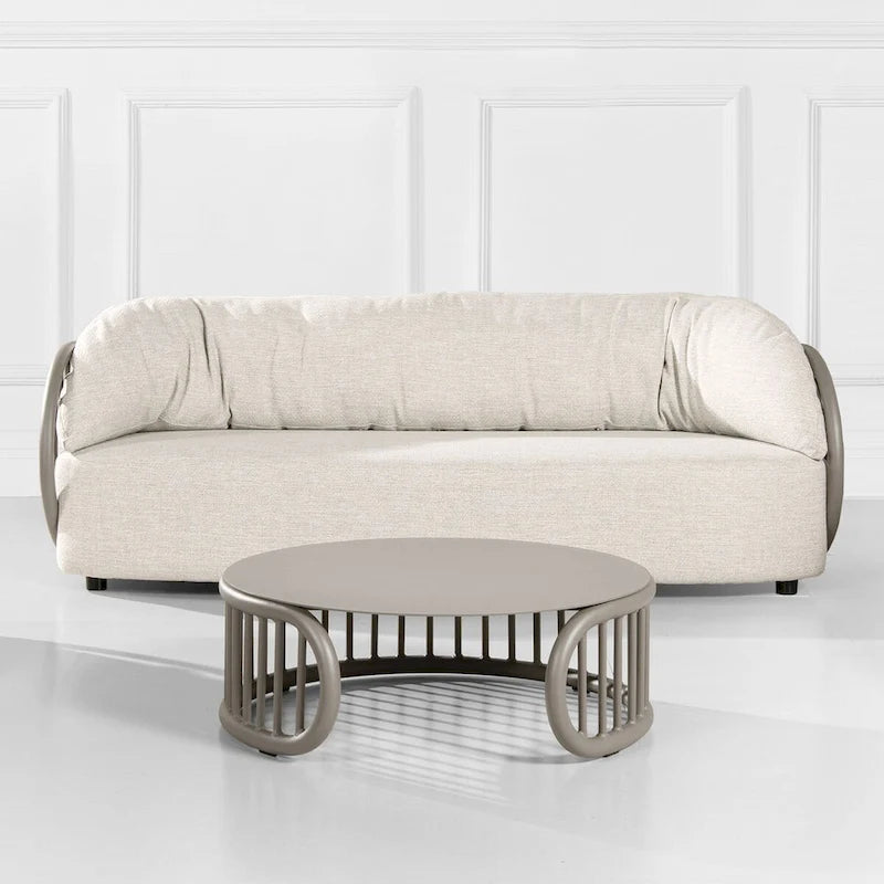 Harper 34.5 Aluminum Patio Round Coffee Table