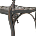 Set of 2 Cast Aluminum Stationary Dining Chairs