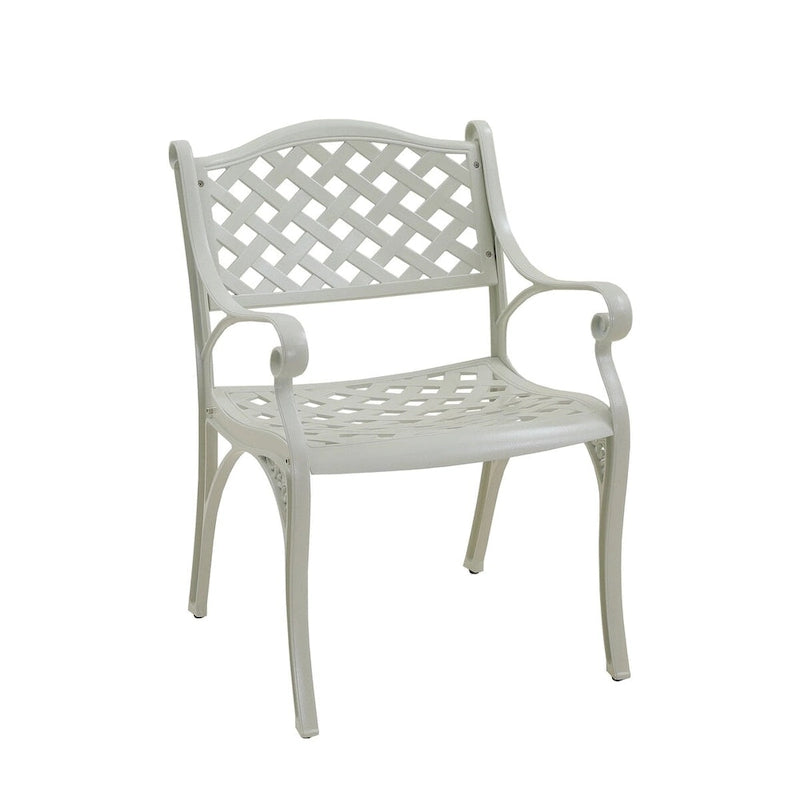 Set of 2 Cast Aluminum Stationary Dining Chairs