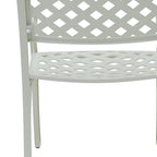 Set of 2 Cast Aluminum Stationary Dining Chairs