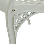 Set of 2 Cast Aluminum Stationary Dining Chairs