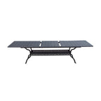 Nassau 11-Piece Patio Dining Set with Sesame Cushions and 42 x 92 / 42 x 120 Rectangular Extension Dining Table