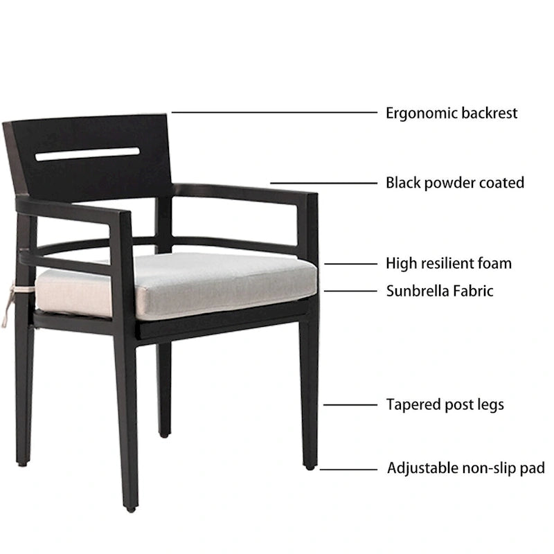 Outdoor Patio Dining Chairs 4PCS