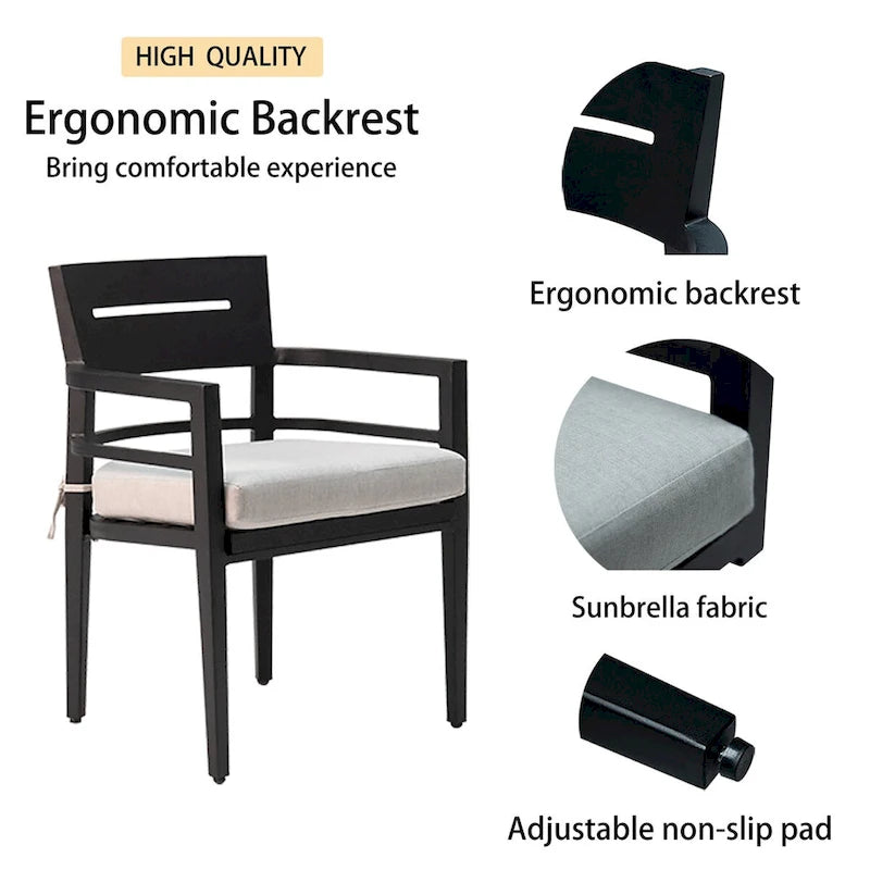 Outdoor Patio Dining Chairs 4PCS