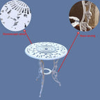 Outdoor Furniture Bistro Set with Rose Pattern Table Chairs