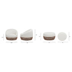 Willow 35.5 Woven Patio Outdoor Armchair with Ottoman
