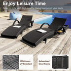 80 Outdoor Wicker Chaise Lounge Chairs Set of 2