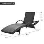 80 Outdoor Wicker Chaise Lounge Chairs Set of 2