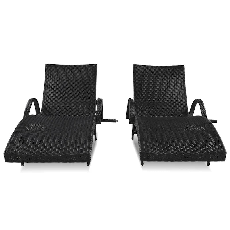 80 Outdoor Wicker Chaise Lounge Chairs Set of 2