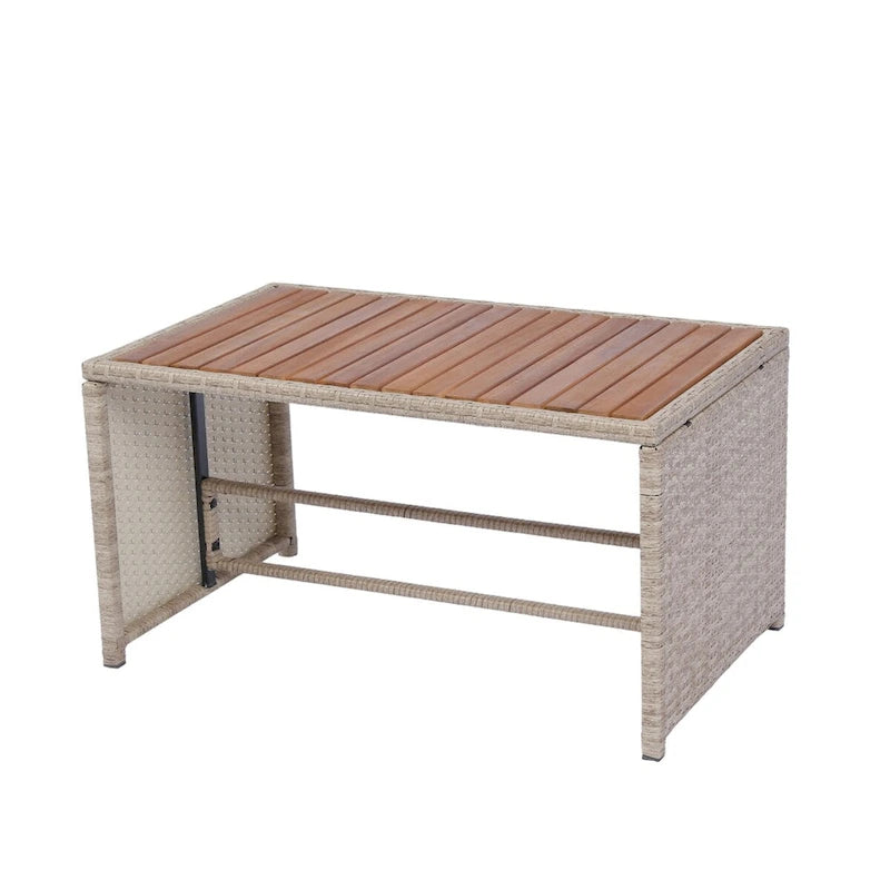 3 Piece Patio Sectional Wicker Rattan Outdoor Furniture Sofa Set