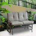 Tolentino 2-Person Brown Outdoor Loveseat Glider