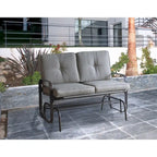 Tolentino 2-Person Brown Outdoor Loveseat Glider