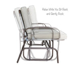 Tolentino 2-Person Brown Outdoor Loveseat Glider