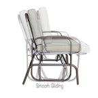 Tolentino 2-Person Brown Outdoor Loveseat Glider