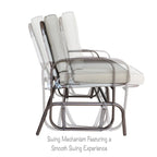 Tolentino 2-Person Brown Outdoor Loveseat Glider