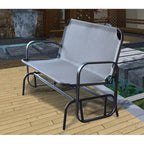 Tolentino 2-Person Brown Outdoor Loveseat Glider