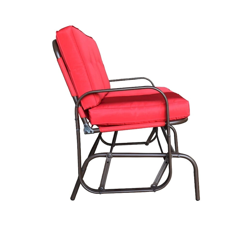 Tolentino 2-Person Brown Outdoor Loveseat Glider